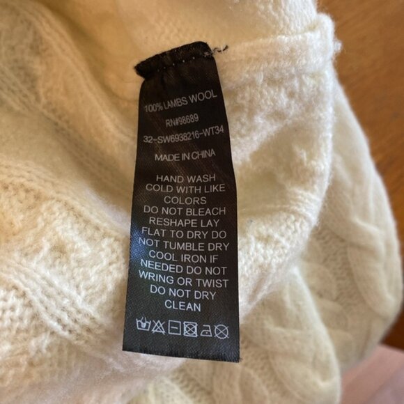 Todd Snyder Wool Cable Crew Bisque Sz XL.  NWT - Picture 6 of 6
